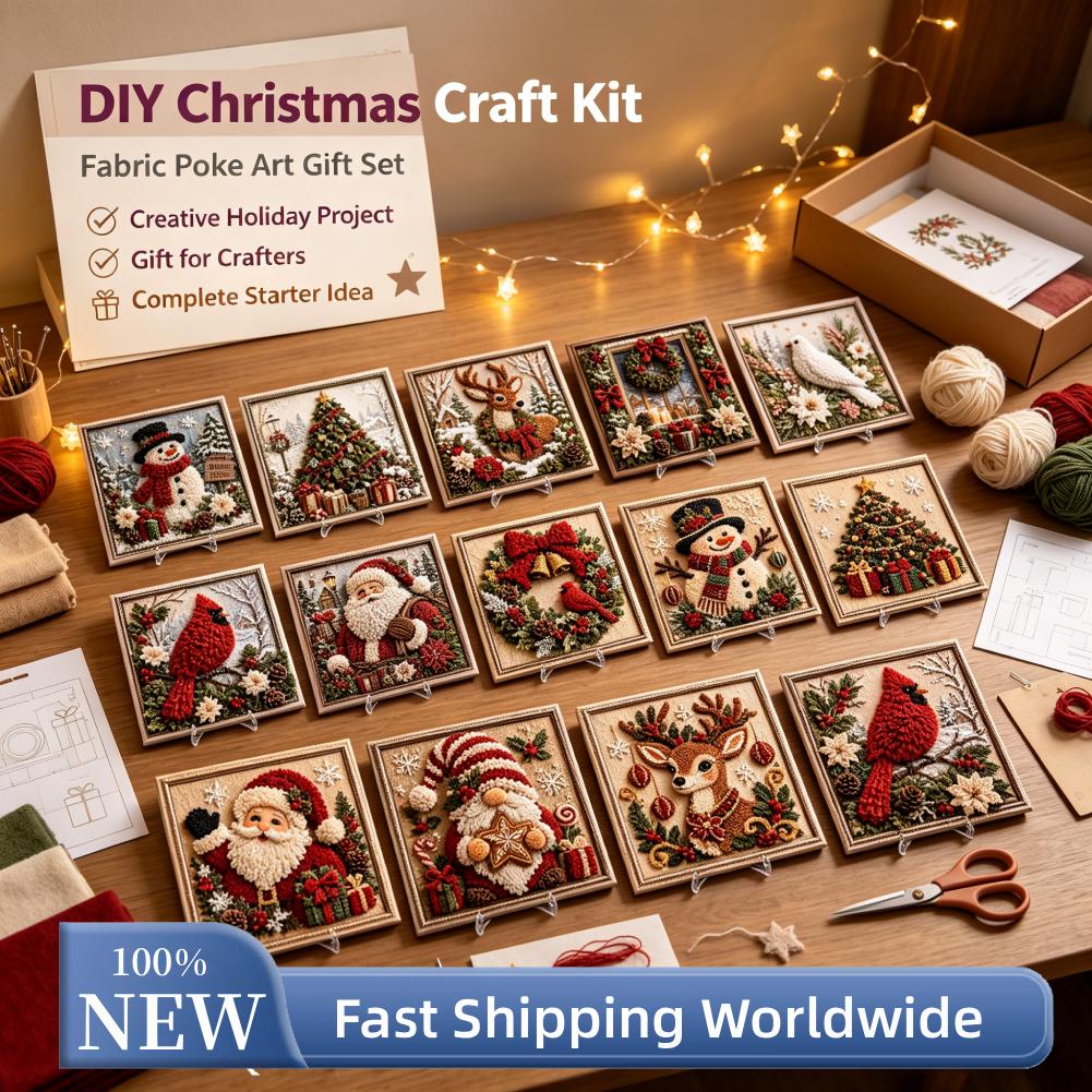 Art Craft Holiday - Kit de Poke Art en Tissu