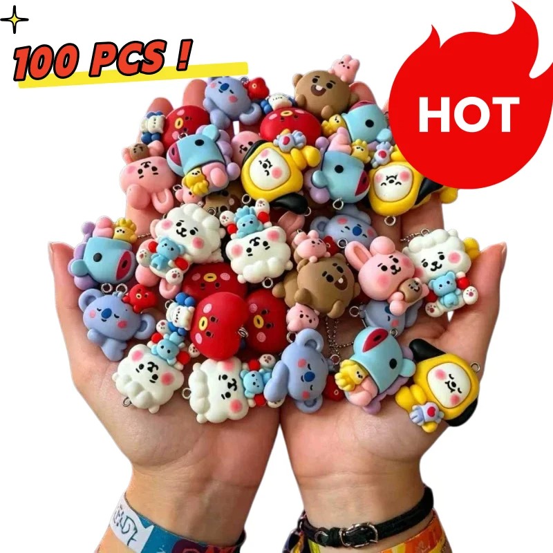 Art Craft Making - Breloques en résine BT21, 7 pièces,