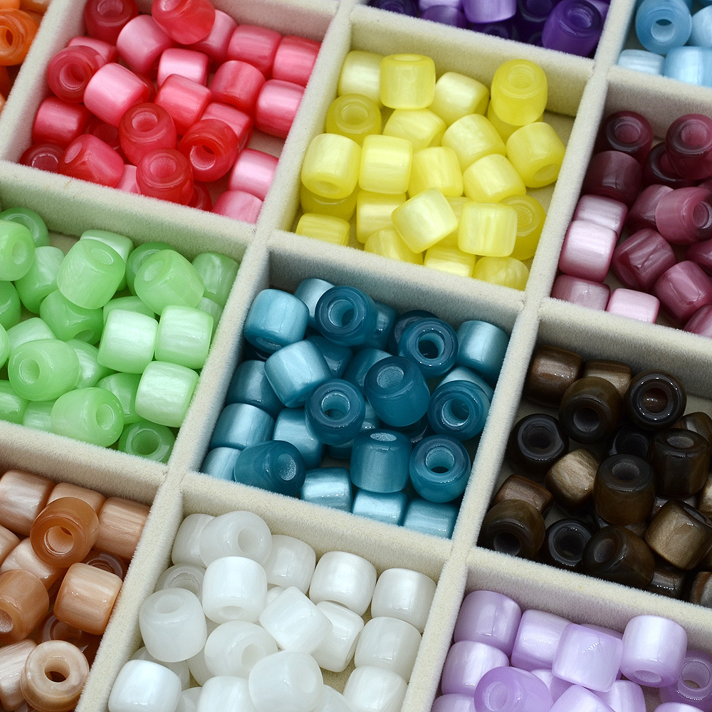 Art Craft Eyes - 20 perles cylindriques en résine œil