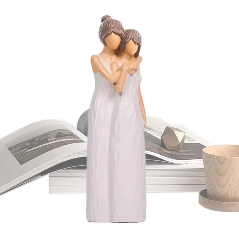 Statue mère et fille peinte à  - Art Craft Mother'S Day avis et prix