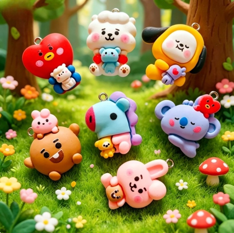 Breloques en résine BT21, 7 pi - Art Craft Making avis et prix