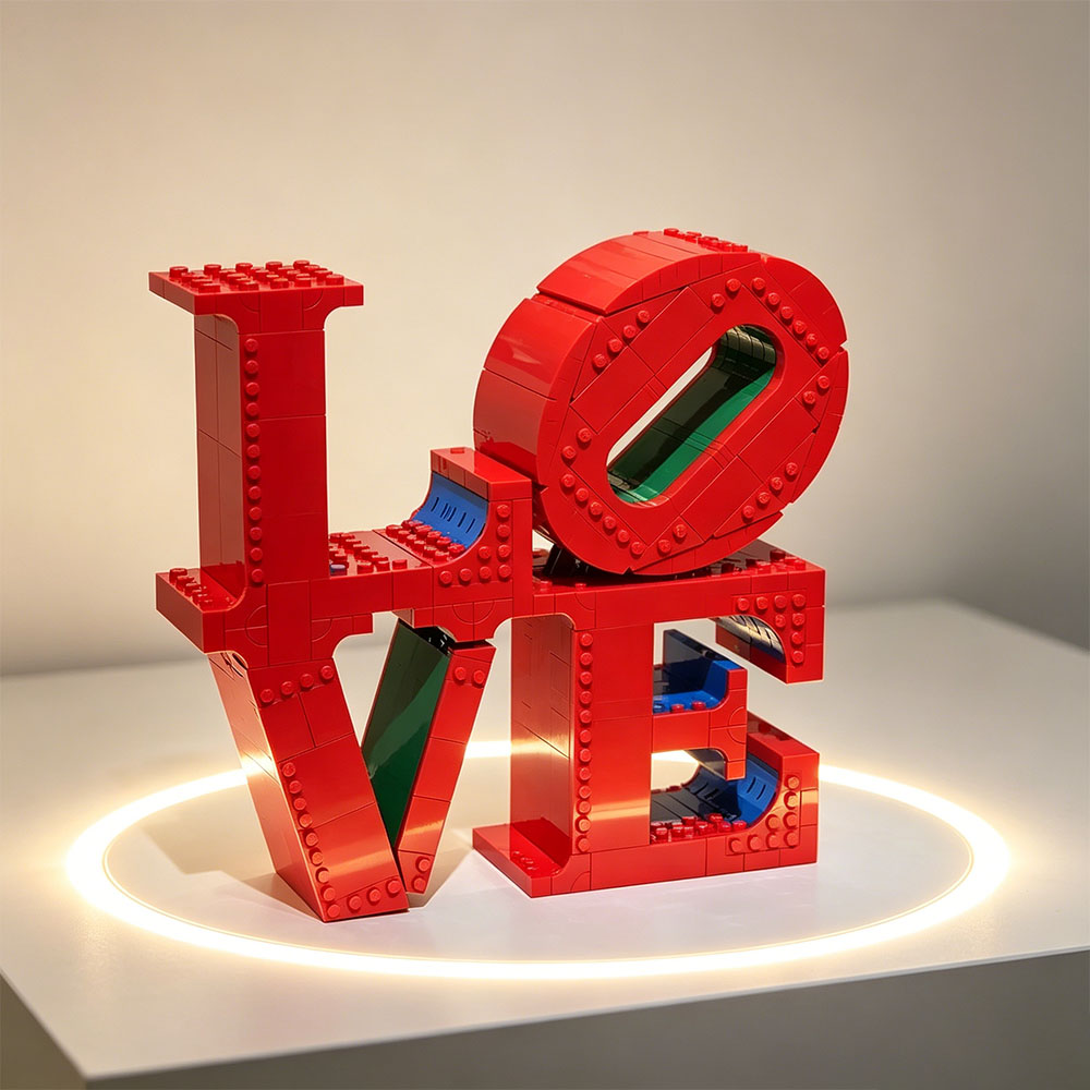 Sculpture LOVE en briques, art - Art Craft Disney avis et prix