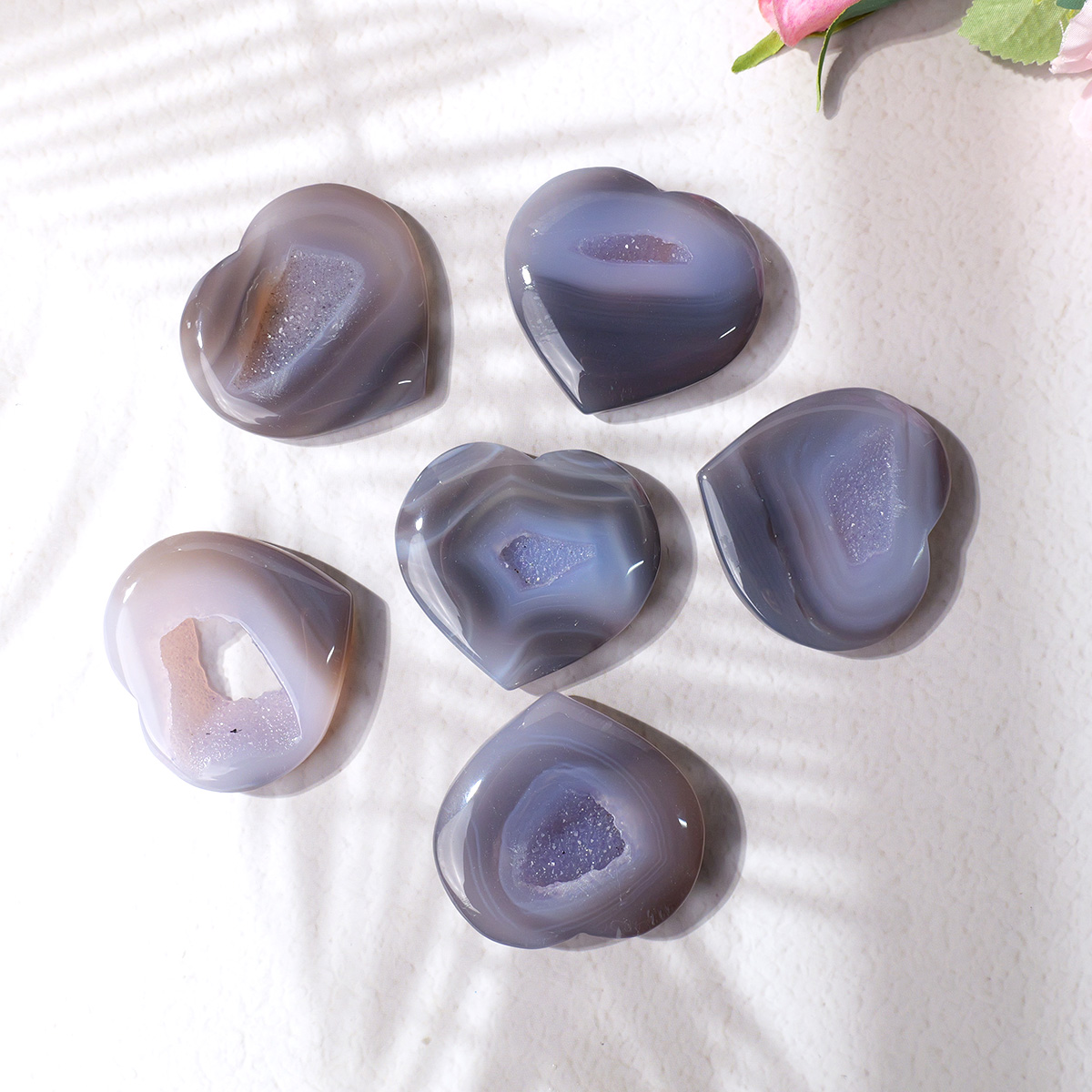 Agate naturelle en forme de cœ - Art Craft Mother'S Day avis et prix